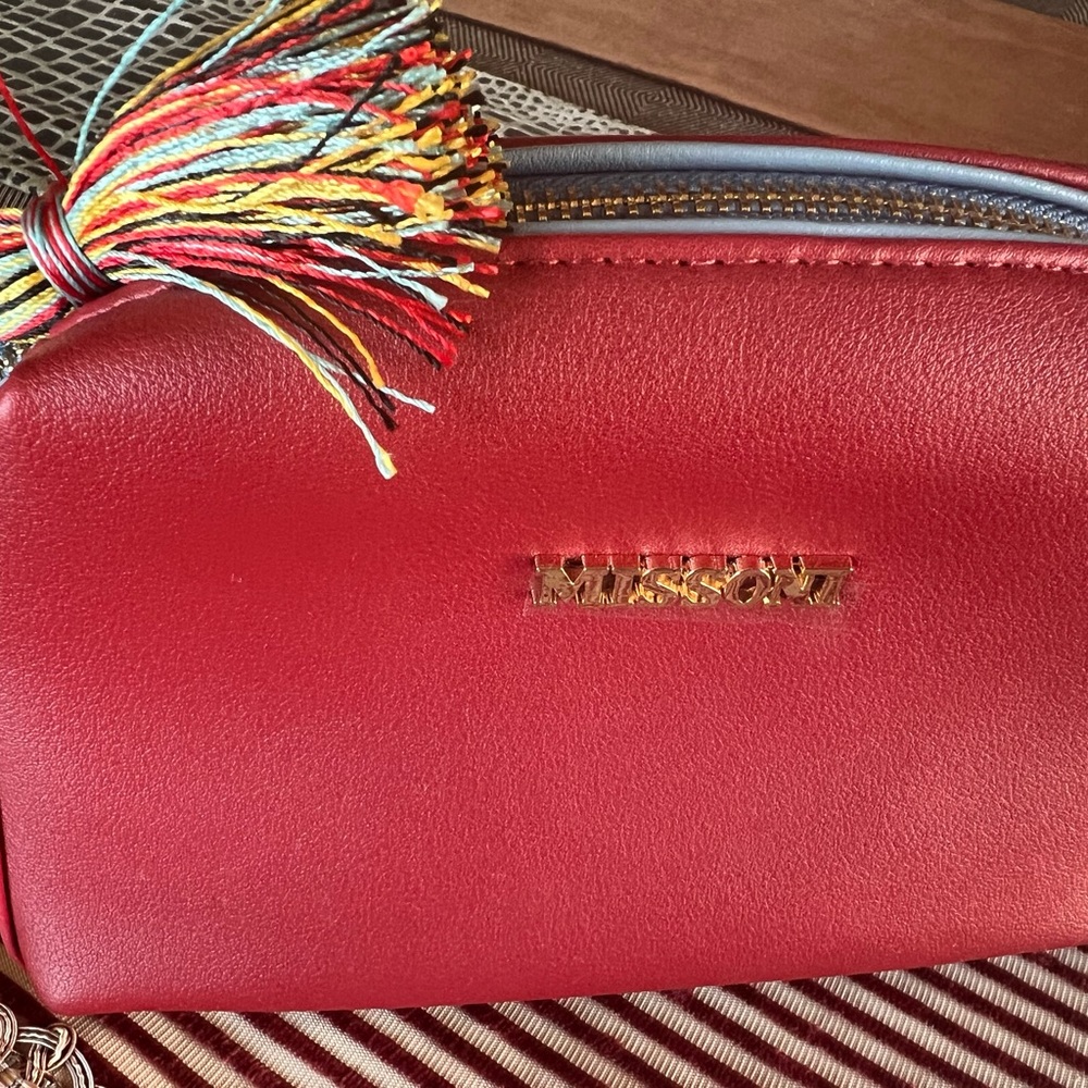 NWT- Missoni Red Makeup Toiletries Bag Pouch - Picture 12 of 13